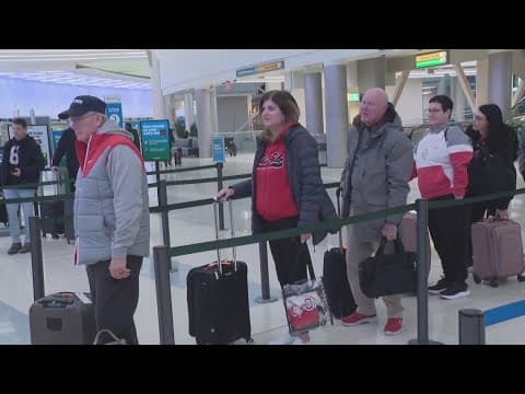 Buckeye fans flying out of John Glenn International to cheer team in Cotton Bowl