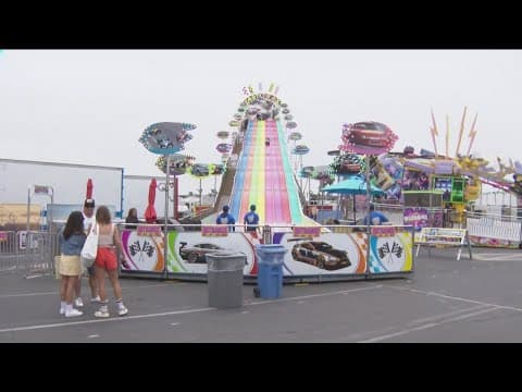 Rides at the San Diego County Fair on Opening Day