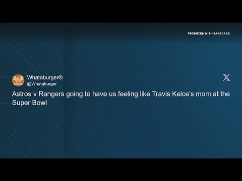 See what Whataburger has to say about the Astros vs Rangers series