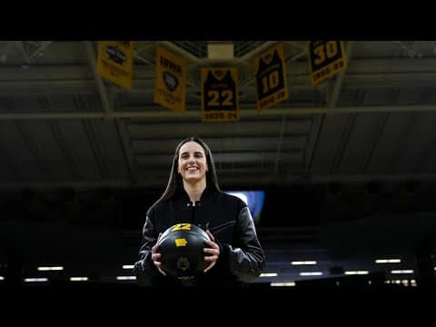 Iowa honors Caitlin Clark by retiring her number and hanging it in the rafters