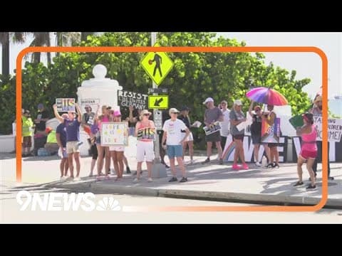 People rally to save rainbow-colored crosswalks in Florida