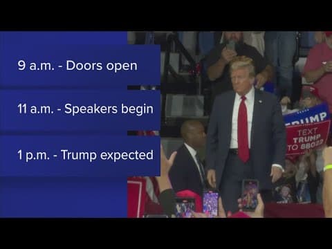 Donald Trump's Aurora rally begins at 11 a.m. Friday