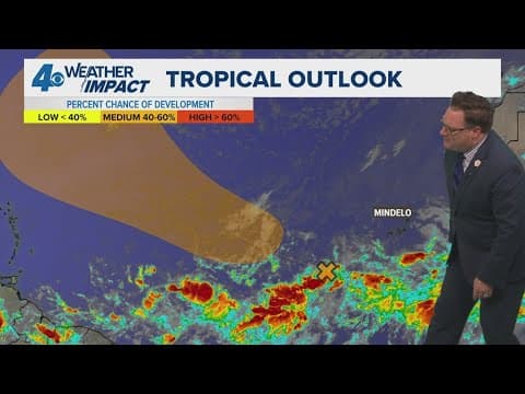 Tuesday 10 PM Tropical Update: Dexter moving farther north, area off the SE coast has 40% to develop