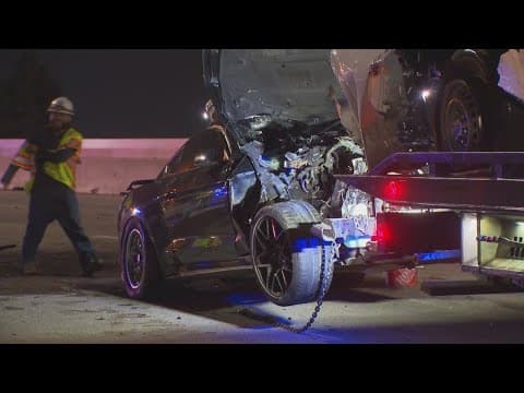 Crash during police pursuit closes US 75 in Plano