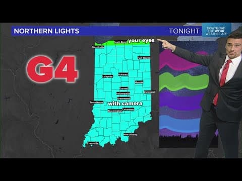 Fainter northern lights seen across  parts of Indiana Saturday night