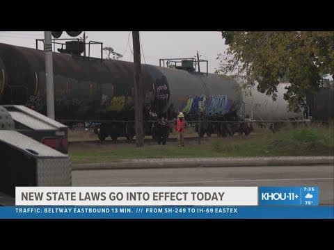 Texas law aimed at improving railroad crossing safety among those going into effect today