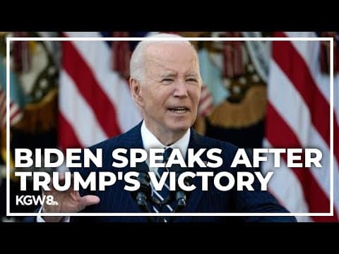 President Biden delivers first speech since Donald Trump's election win