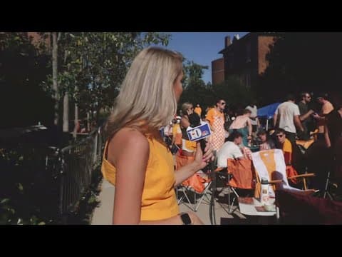 Talking to Vol students ahead of the big game against Georgia
