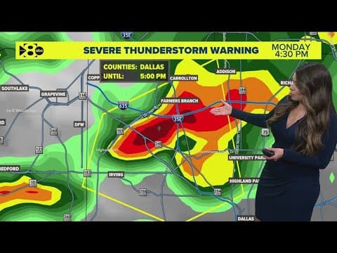 DFW Weather: Severe thunderstorm warning in parts of North Texas