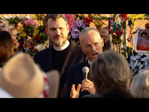 Group prays Lord's Prayer at Texas flooding vigil