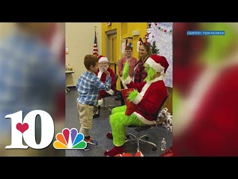 Santa, The Grinch spread holiday cheer at TN School for the Deaf