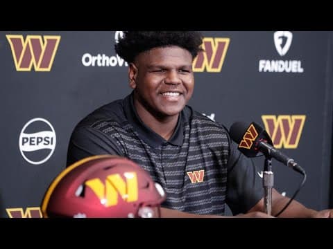 'I definitely want to get into the city' Josh Conerly Jr. introduced at Commanders facility