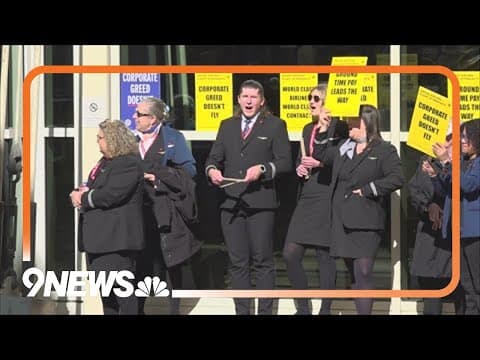 Flight attendants picket at DIA, airports worldwide