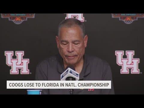 Houston Coach Kelvin Sampson speaks after 65-63 loss to Florida