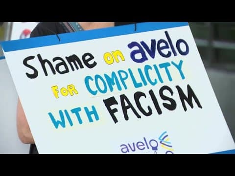 Protesters gather at BWI Airport over Avelo Airlines’ role in ICE deportation flights