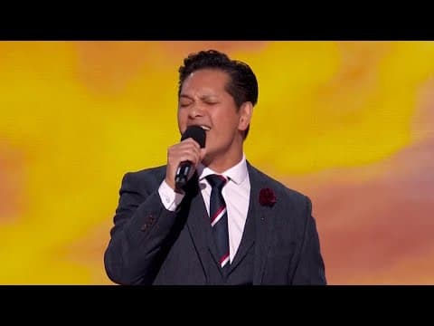 Aris Garcia Byrne performs the National Anthem for Day Two of the 2024 DNC