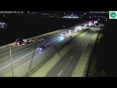 Video shows officer being struck by vehicle on I-670 near downtown Columbus
