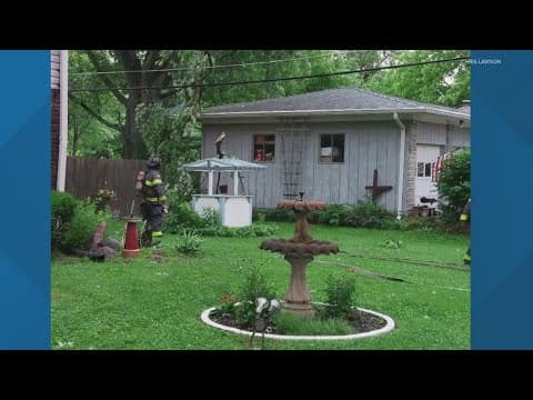 Indy firefighter electrocuted by power lines, falls 12 feet off house