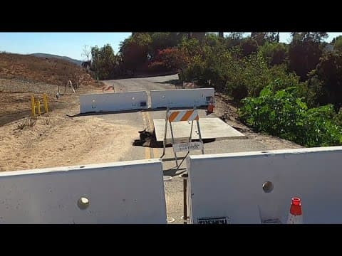 Fallbrook residents say closed road leaves them with only one way out to escape wildfires