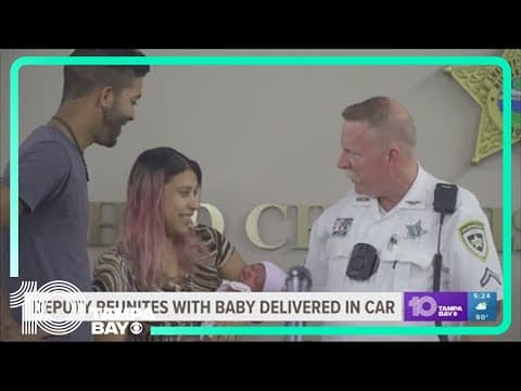 Hillsborough deputy reunites with family he helped deliver baby