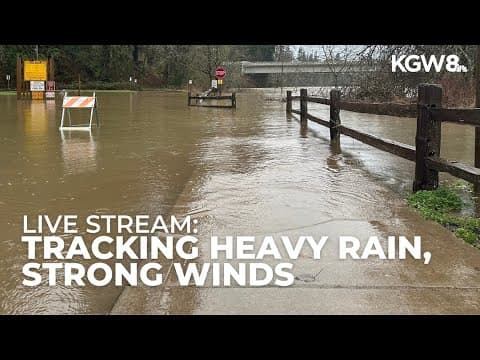 LIVE: Heavy rain and strong winds Monday