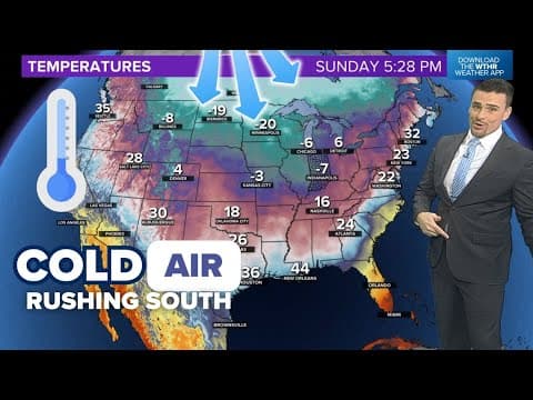 UPDATE | Stretched polar vortex is spilling subzero air and snow quickly south for this week