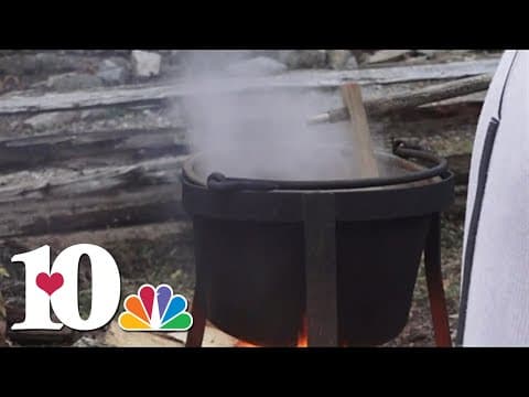 Making apple butter at the Museum of Appalachia