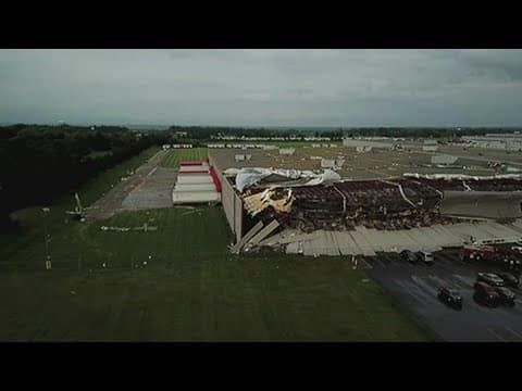 Meijer Distribution Center in Ohio damaged by tornado