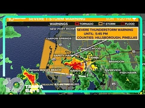 Tracking showers and storms across Tampa Bay area