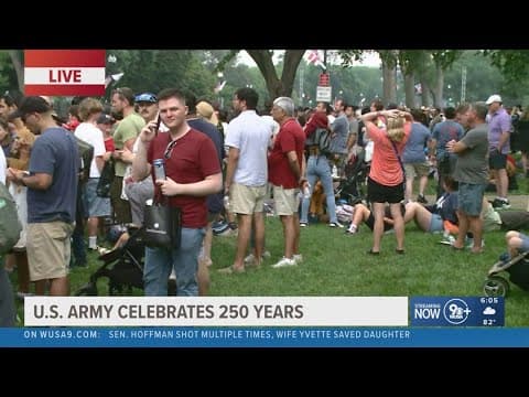 Crowds are excited, anxious for military parade to begin