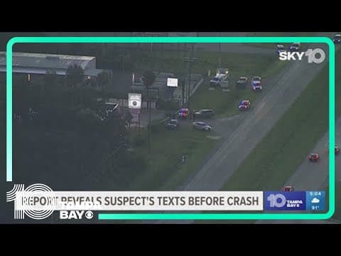 Report reveals texts driver sent moments before ramming into gentlemen's club