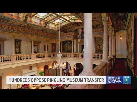Hundreds gather to protest proposal for Ringling Museum property