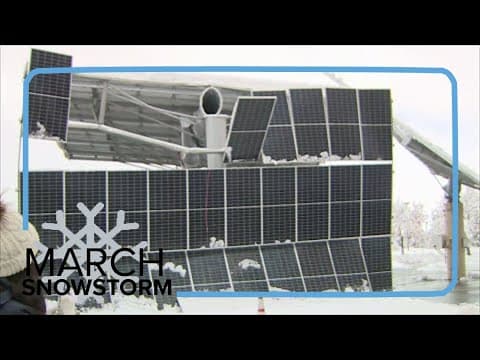 Heavy, wet snow damages solar panels