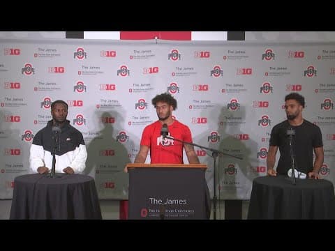 Chris Olave, Emeka Egbuka, Marcus Williamson postgame interview | Ohio State-Maryland