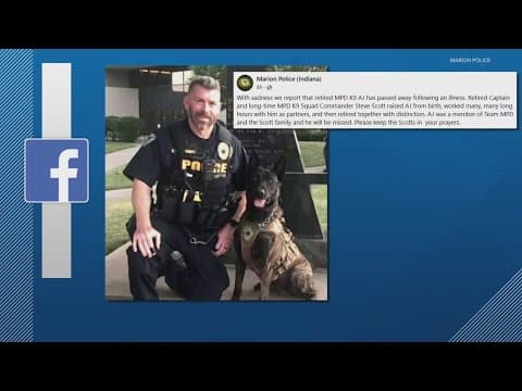 Marion police K-9 dies following fight with illness