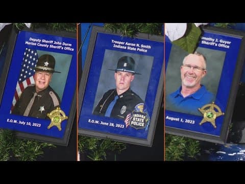Solemn ceremony honors fallen Indiana police officers