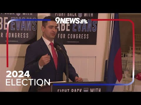 Gabe Evans speaks as race remains too close to call