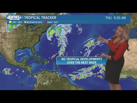 Thursday Noon Tropical Update: No developments expected over the next week