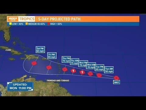 Tropical Storm Bret Update