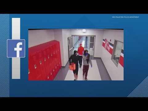 Police seek suspects in theft of electronics, cash at New Palestine High School