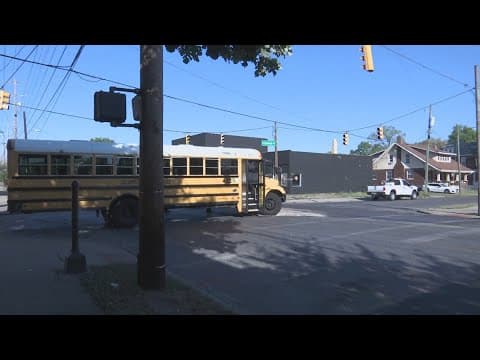 2 hospitalized after school bus crash in east Columbus