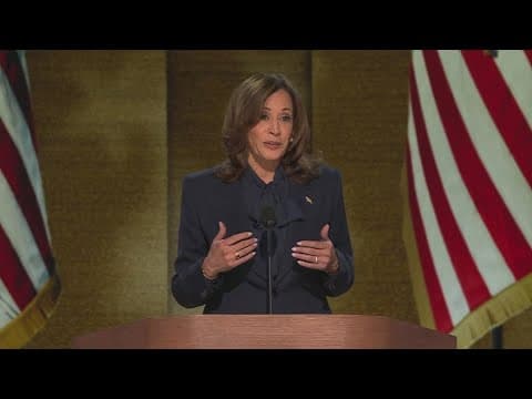 WATCH: Vice President Kamala Harris accepts Democratic nomination for president | Via: NBC/Pool
