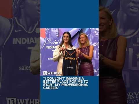 Caitlin Clark reacts to being the number one overall pick in the WNBA draft
