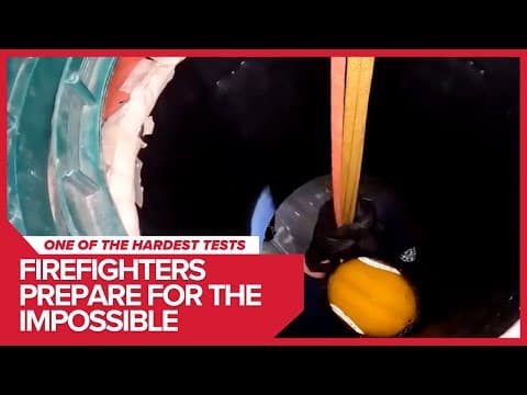 Firefighters face a real-life rescue challenge inside the toughest training maze