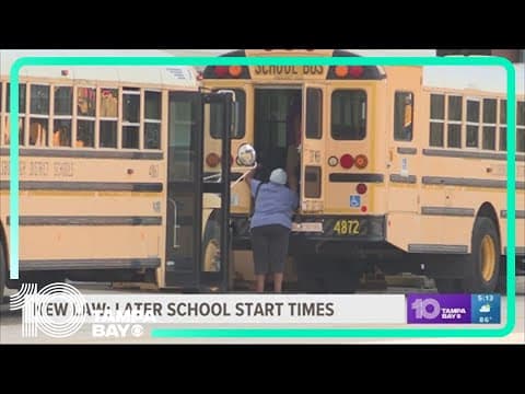 Newly passed law to set later start times for Florida middle and high schools
