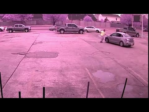 Surveillance video shows road rage shooting after hit-and-run