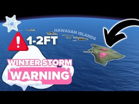 Up to 2 feet of snow possible for the tops of Hawaii's volcanoes with blizzard conditions