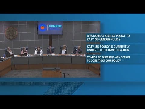 Conroe ISD Board declines to take action on controversial proposed gender policy