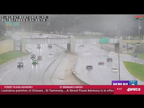 I-10 closed for 25 minutes, backed up after 2 drainage pumps clicked off during heavy rains