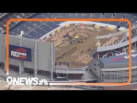 Denver's Empower Field stadium prepares for AMA Supercross